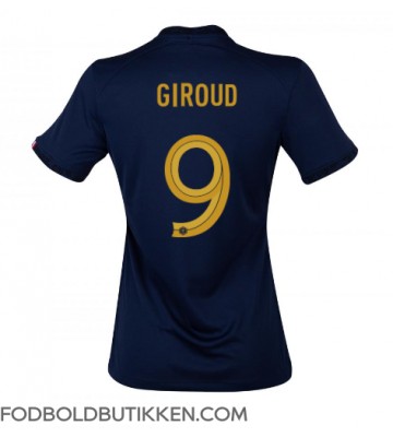 Frankrig Olivier Giroud #9 Hjemmebanetrøje Dame VM 2022 Kortærmet